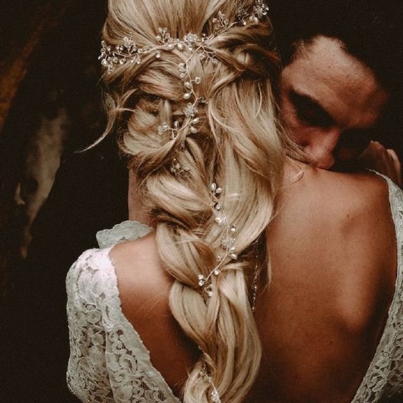 💖New "Emma" Bridal Crystal and Pearl Headband 40" - Picture 2 of 8